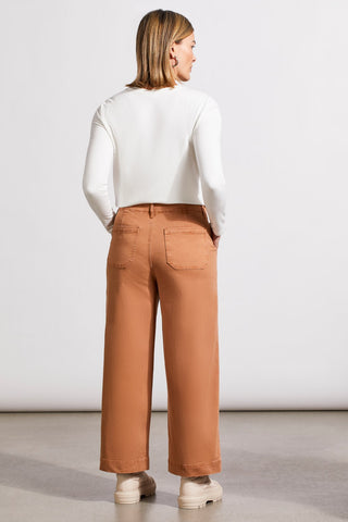 alt view 2 - AUDREY BUTTON FLY WIDE LEG CROP JEANS-Almond