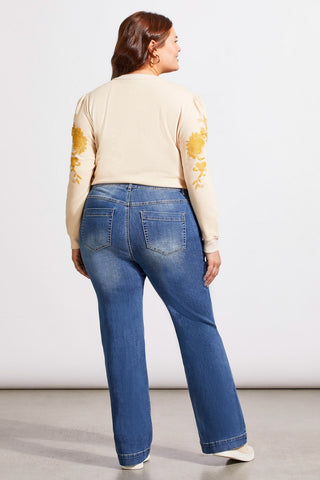 alt view 4 - AUDREY PULL-ON FLARE JEANS-River blue