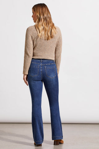 alt view 4 - AUDREY PULL-ON FLARE JEANS WITH 5 POCKETS-Bluemoon