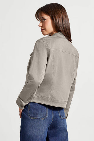 COMFORT STRETCH ZIP-UP JACKET-Frostgrey