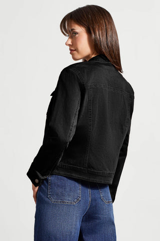 COMFORT STRETCH ZIP-UP JACKET-Black