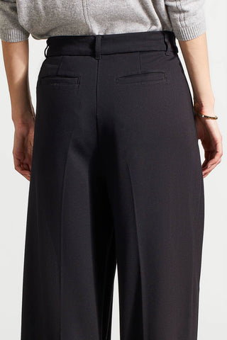 alt view 3 - FLOWY PALAZZO TROUSERS-Black