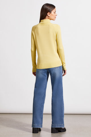 alt view 2 - LONG SLEEVE TURTLENECK SWEATER-Celery