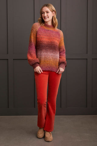 alt view 2 - OMBRE BOUCL√â/ MOCK NECK SWEATER-Bordeaux