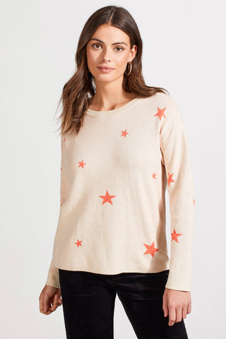 alt view 1 - REVERSIBLE COTTON CREW NECK SWEATER-Azalea