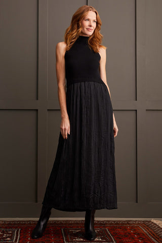 alt view 1 - SLEEVELESS TWOFER MAXI DRESS-Black