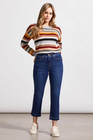 alt view 1 - SOPHIA CURVY MICRO FLARE JEANS-Bluemoon