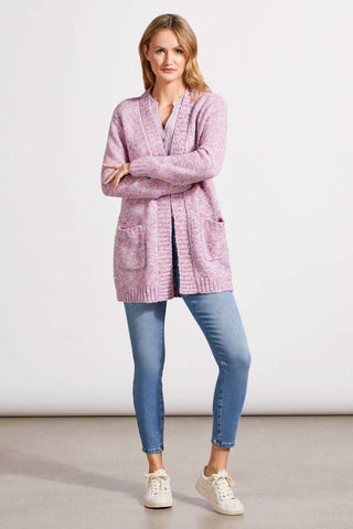 alt view 1 - SWEATER CARDIGAN WITH PATCH POCKETS-Lavender blush