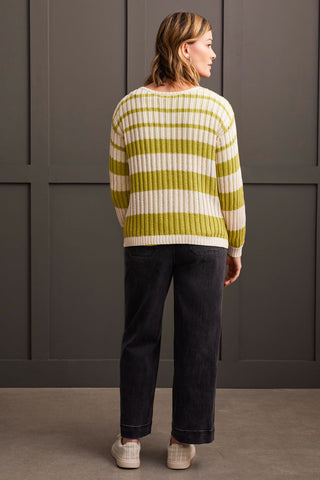 alt view 4 - WEAR 2 WAYS CREW NECK CARDIGAN SWEATER-Pistachio