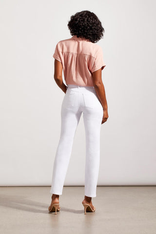 alt view 2 - SOPHIA 32 INCH STRAIGHT LEG WHITE JEANS-White