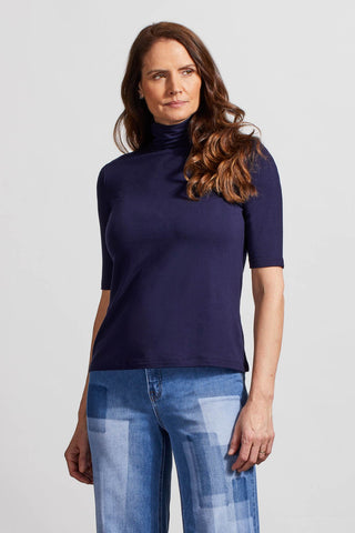 alt view 2 - FRENCH TERRY ELBOW SLEEVE TOP-Nightfall