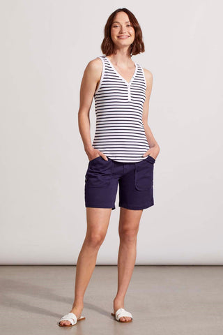 alt view 2 - STRIPED COTTON HENLEY TANK TOP-Nautical stripe